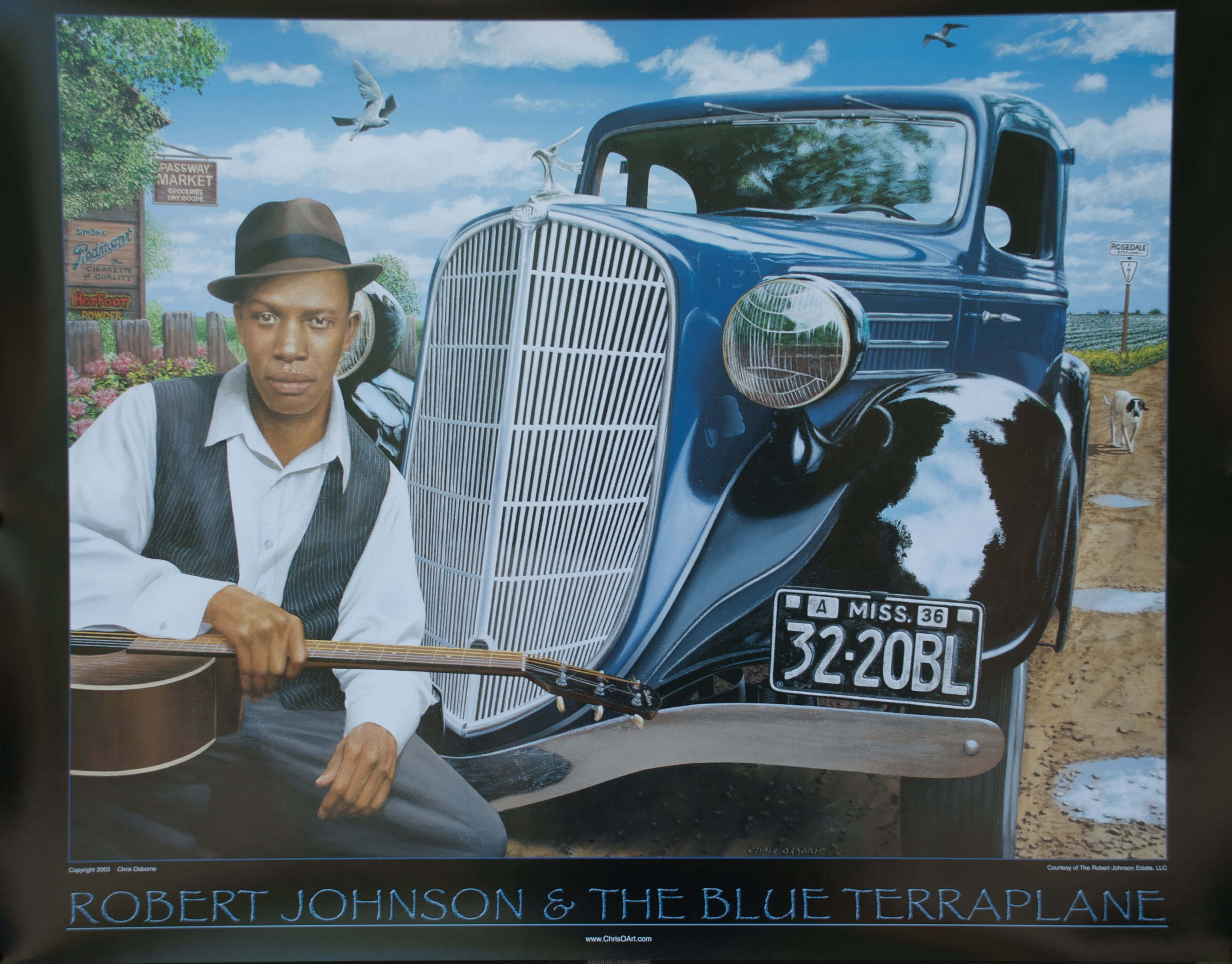 Chris Osborne's Robert Johnson and the Blue Terraplane limited edition poster in our Amazon store (click image)