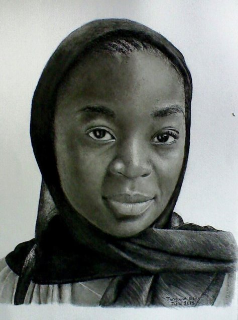 Untainted Beauty, portrait drawing by Tangwan Elice